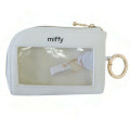 Japan Miffy Key Pouch with Reel - White Face - 2