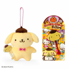 Japan Sanrio Original × Fujiya Chocolate Bar & Mascot Holder - Pompompurin