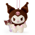 Japan Sanrio Original × Fujiya Chocolate Bar & Mascot Holder - Kuromi - 2