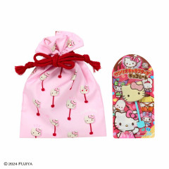 Japan Sanrio Original × Fujiya Chocolate Bar & Drawstring Pouch - Hello Kitty