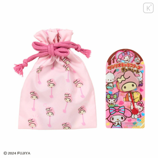 Japan Sanrio Original × Fujiya Chocolate Bar & Drawstring Pouch - My Melody - 1