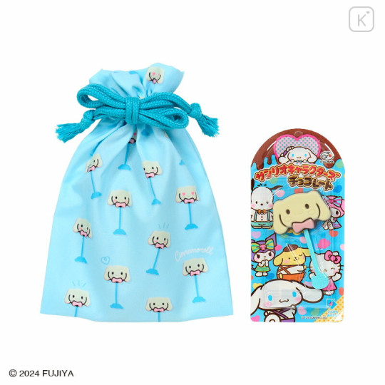 Japan Sanrio Original × Fujiya Chocolate Bar & Drawstring Pouch - Cinnamoroll - 1