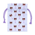 Japan Sanrio Original × Fujiya Chocolate Bar & Drawstring Pouch - Kuromi - 2