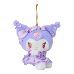 Japan Sanrio Original Mascot Holder - Kuromi / Dolly Rose