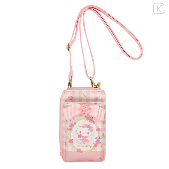 Japan Sanrio Original Smartphone Shoulder Bag - Hello Kitty / Dolly Rose - 1