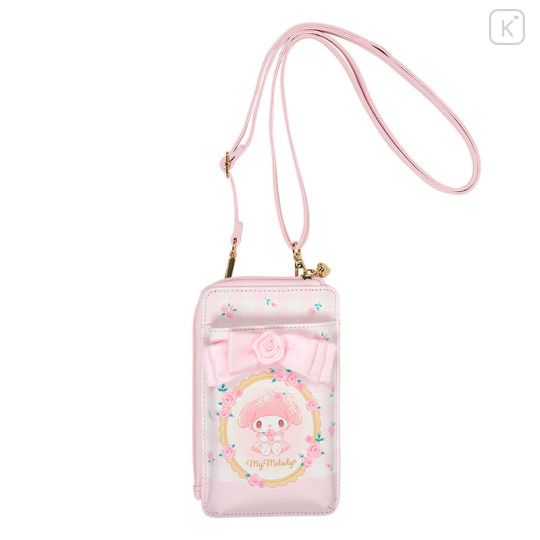 Japan Sanrio Original Smartphone Shoulder Bag - My Melody / Dolly Rose - 1