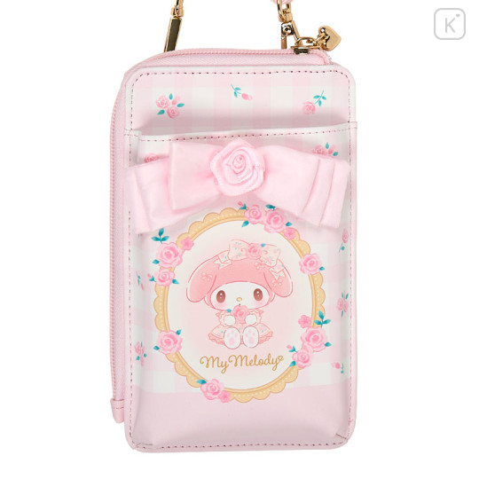 Japan Sanrio Original Smartphone Shoulder Bag - My Melody / Dolly Rose - 2