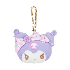 Japan Sanrio Original Face-shaped Pass Case - Kuromi / Dolly Rose