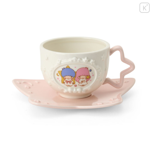 Japan Sanrio Original Cup & Saucer - Little Twin Stars / Frame Design - 1