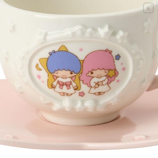 Japan Sanrio Original Cup & Saucer - Little Twin Stars / Frame Design - 4