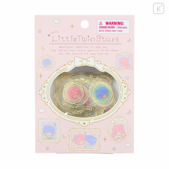 Japan Sanrio Original Seal Set - Little Twin Stars / Frame Design - 1