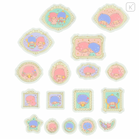 Japan Sanrio Original Seal Set - Little Twin Stars / Frame Design - 2