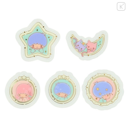 Japan Sanrio Original Seal Set - Little Twin Stars / Frame Design - 6