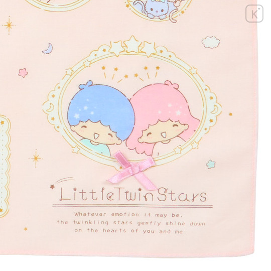 Japan Sanrio Original Handkerchief - Little Twin Stars : Frame Design - 3