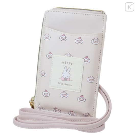 Japan Miffy Smartphone Shoulder Pouch - Miffy : Delicious Food Cake - 1