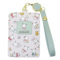 Japan Sanrio Pass Case Card Holder & Reel - Pochacco / Happy - 1