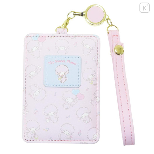 Japan Sanrio Pass Case Card Holder & Reel - My Sweet Piano / Happy - 1