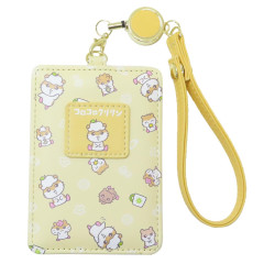 Japan Sanrio Pass Case Card Holder & Reel - Corocorokuririn / Happy