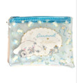 Japan Sanrio Clear Flat Mini Pouch - Cinnamoroll / Rose Blue - 1