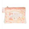 Japan Sanrio Clear Flat Mini Pouch - Wish Me Mell / Rose Orange - 1