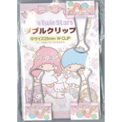 Japan Sanrio Binder Clip Set - Little Twin Stars / Flower