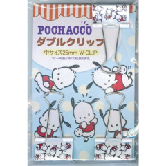 Japan Sanrio Binder Clip Set - Pochacco / White