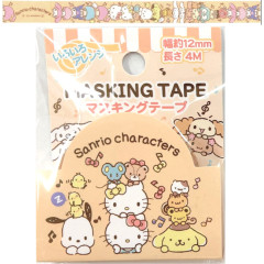 Japan Sanrio Washi Paper Masking Tape - Characters / Orange