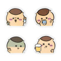 Japan Chiikawa Petit Sticker Set - Kurimanju - 1