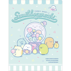 Japan San-X 10 Pockets A4 Clear Holder - Sumikko Gurashi / Sweets Green