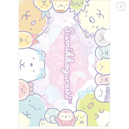 Japan San-X A4 Clear Holder - Sumikko Gurashi : Ribbon Sky Party - 1