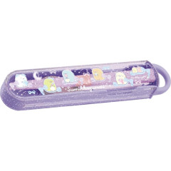 Japan San-X Bento Lunch Cutlery Set Spoon Chopstick - Sumikko Gurashi / Ribbon Sky Party Purple