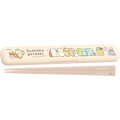 Japan San-X Chopsticks 18cm with Case - Sumikko Gurashi : Lunchtime Beige - 1