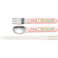 Japan San-X Bento Lunch Cutlery Set Spoon Fork Chopstick - Sumikko Gurashi / Lunchtime Pink - 2