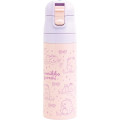 Japan San-X Stainless Steel Bottle With Pouch Shoulder Strap - Sumikko Gurashi : Ribbon Sky Party Pink Purple - 2