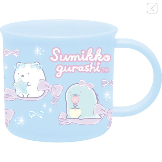 Japan San-X Plastic Cup - Sumikko Gurashi : Ribbon Sky Party Blue - 1