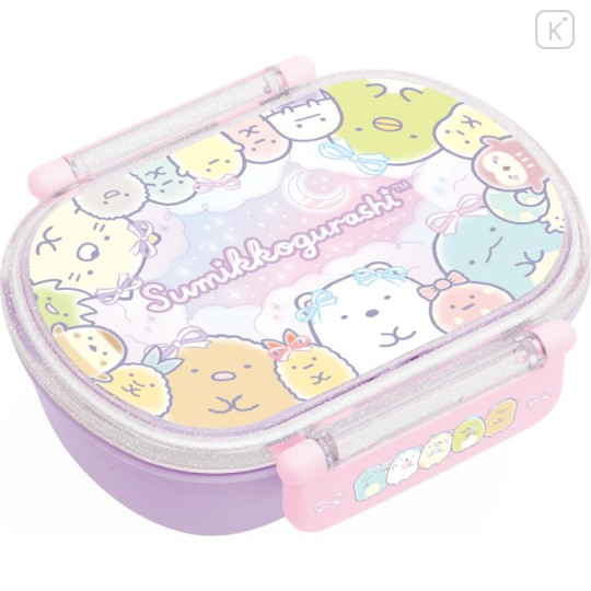 Japan San-X Bento Lunch Box 360ml - Sumikko Gurashi : Ribbon Sky Party Purple - 1