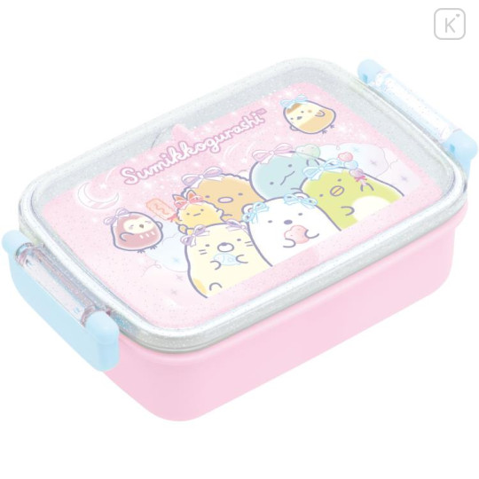 Japan San-X Bento Lunch Box 450ml - Sumikko Gurashi : Ribbon Sky Party Pink - 1