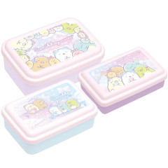 Japan San-X Nesting Food Storage Container Set - Sumikko Gurashi / Ribbon Sky Party