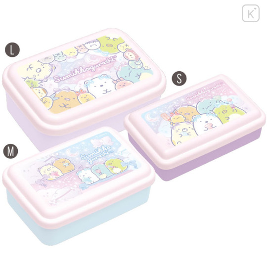 Japan San-X Nesting Food Storage Container Set - Sumikko Gurashi / Ribbon Sky Party - 2