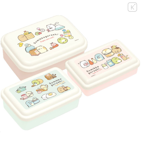 Japan San-X Nesting Food Storage Container Set - Sumikko Gurashi / Lunchtime - 1