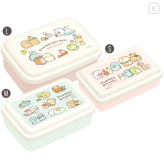 Japan San-X Nesting Food Storage Container Set - Sumikko Gurashi / Lunchtime - 2