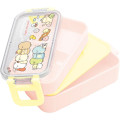 Japan San-X 2 Tier Bento Lunch Box 600ml - Sumikko Gurashi : Lunchtime Pink Yellow - 2