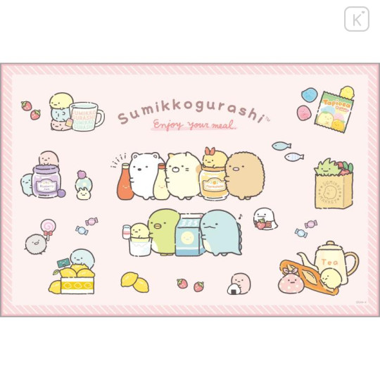 Japan San-X Bento Lunch Cloth - Sumikko Gurashi : Lunchtime Pink - 1