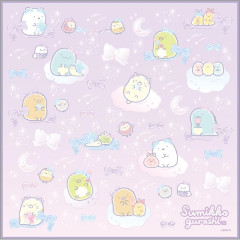 Japan San-X Bento Lunch Cloth - Sumikko Gurashi / Ribbon Sky Party Purple