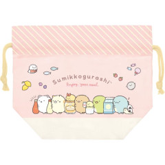 Japan San-X Drawstring Pouch & Lunch Bag - Sumikko Gurashi / Lunchtime