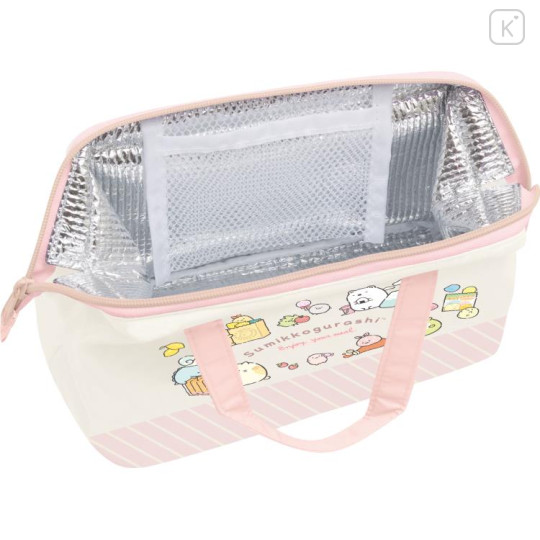 Japan San-X Insulated Cooler Lunch Bag - Sumikko Gurashi : Lunchtime Pink - 2