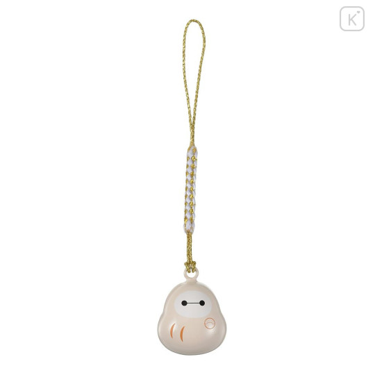 Japan Disney Tiny Charm Face-shaped Bell Netsuke - Baymax : Suikin Suzunetsuke - 1