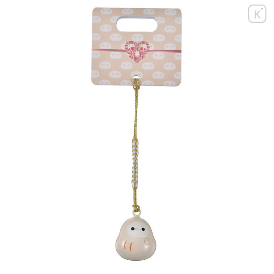 Japan Disney Tiny Charm Face-shaped Bell Netsuke - Baymax : Suikin Suzunetsuke - 2