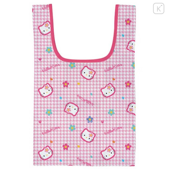 Japan Sanrio Petit Eco Bag - Hello Kitty : Y2k Houndstooth - 1