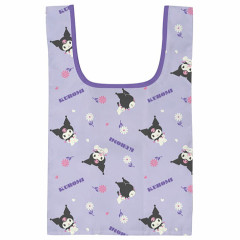 Japan Sanrio Eco Shopping Bag - Kuromi : Purple Flower